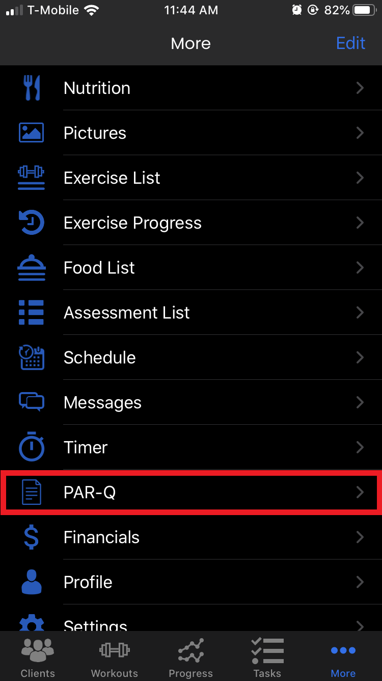 How To Fill Out PAR-Q (iOS)