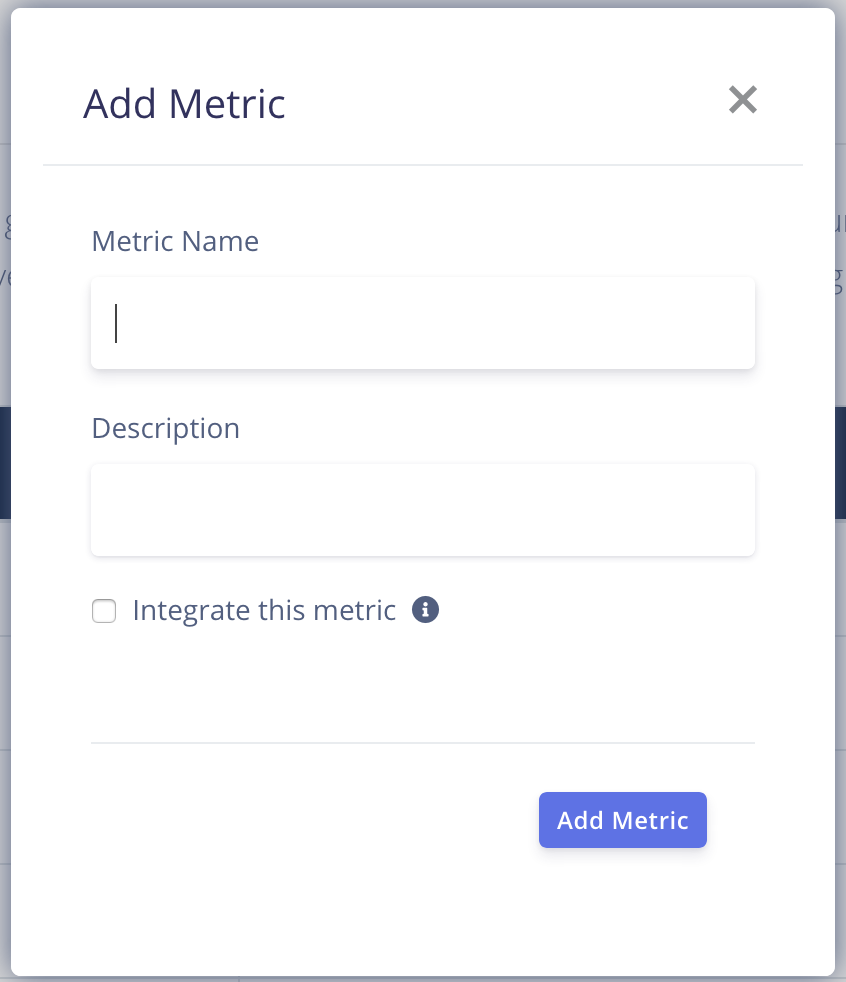 Add Metric Name and Description