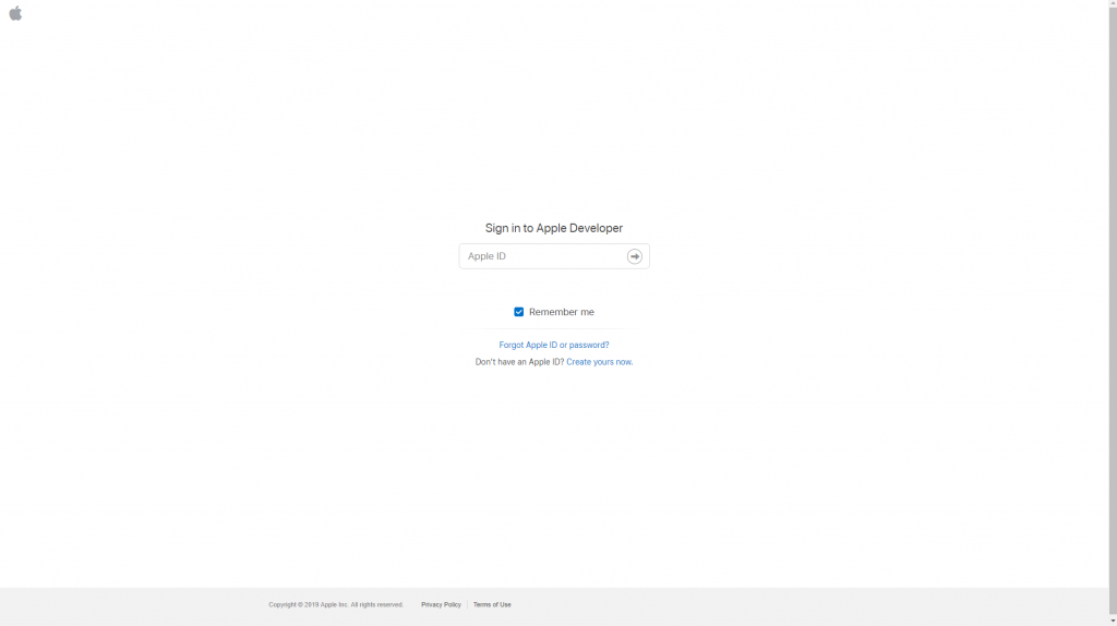 Sign in to Apple Developer