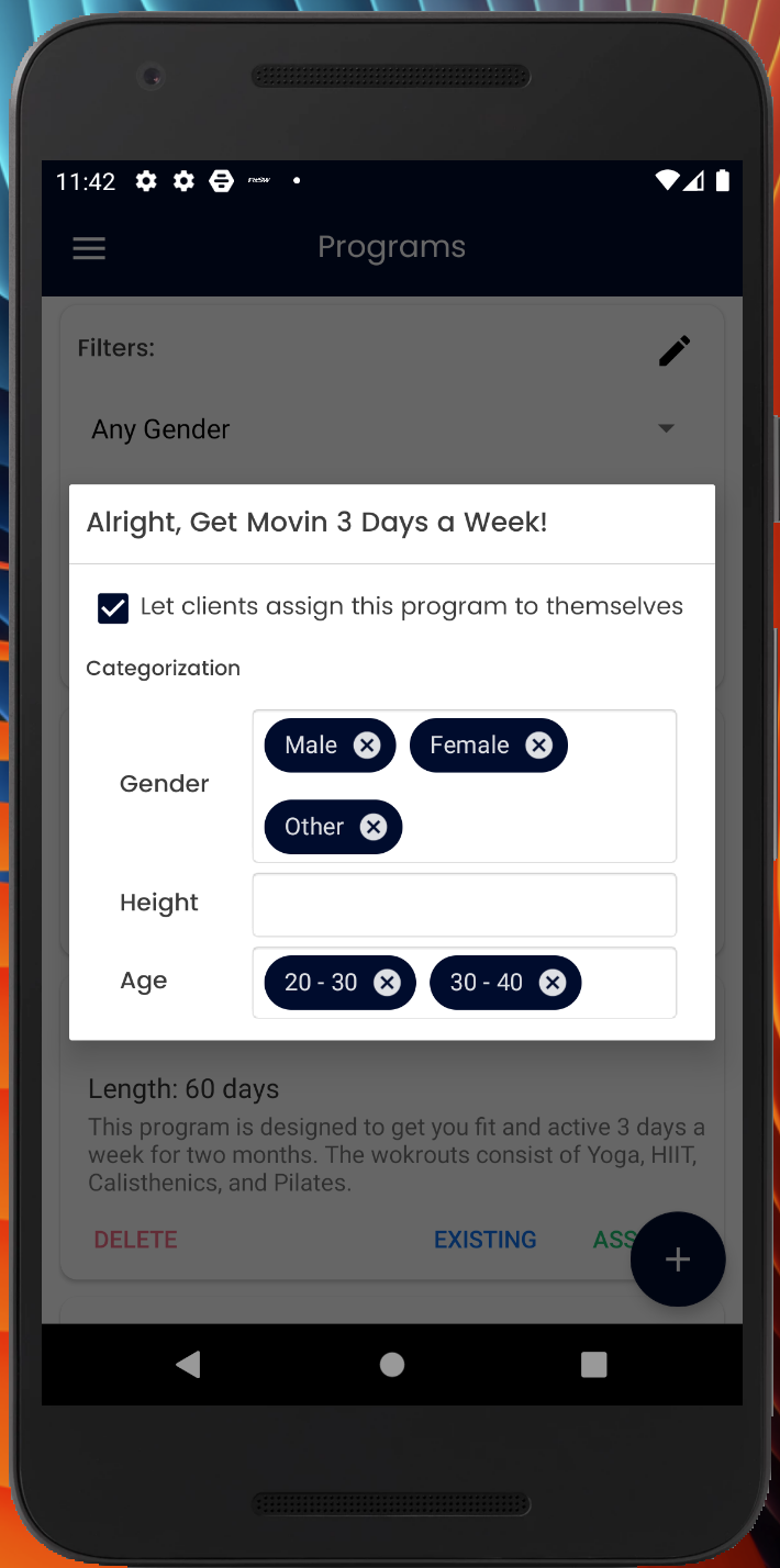 How To Create Filters for Programs (Android)